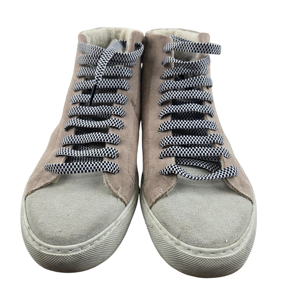 P448 Skate High Top Sneakers Pink Suede Sherpa Lining EU 41 US Women 10.5 - Picture 5 of 15